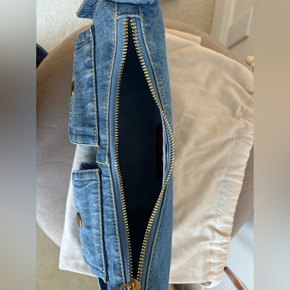 BRAND NEW!  Coachtopia Cargo Shoulder Bag In Upcrafted Denim - Picture 8 of 11